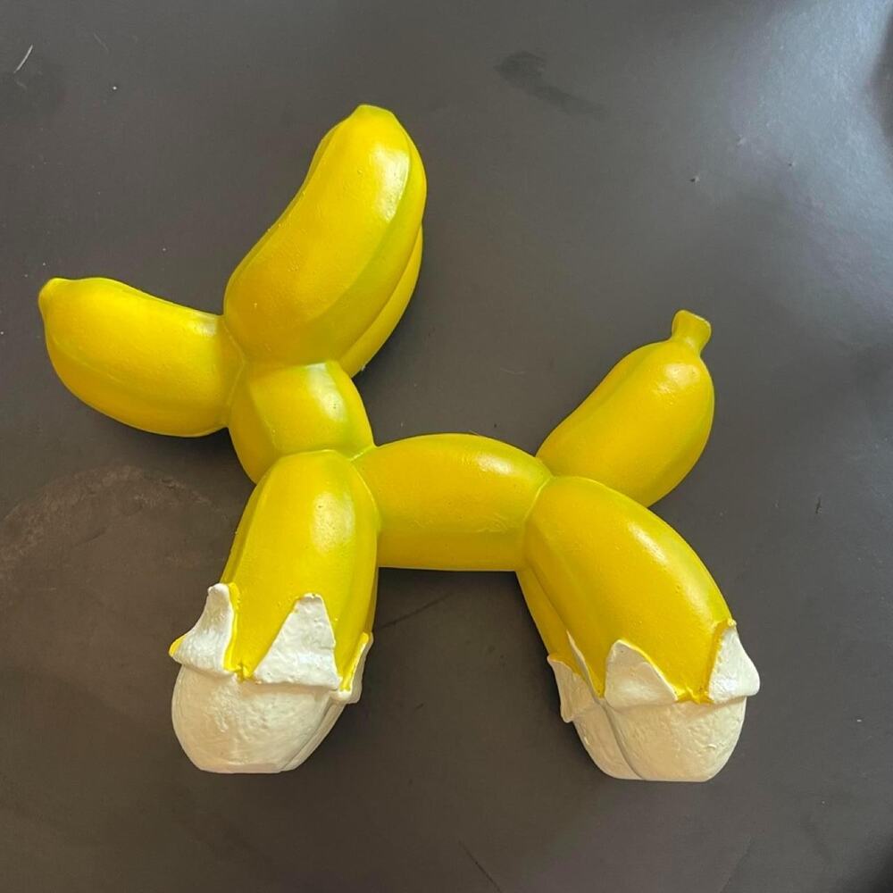 Cute yellow balloon dog with